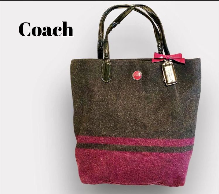 Coach And Flannel Purse Large