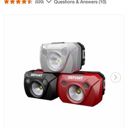 Defiant 3-pack headlights 200 Lumens