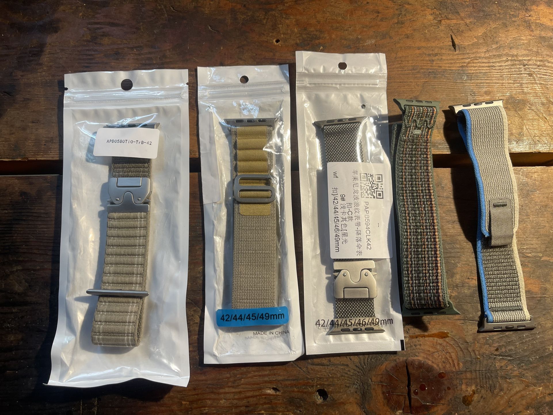 Apple 42mm 44 45 46 49 Length Band Lot brown