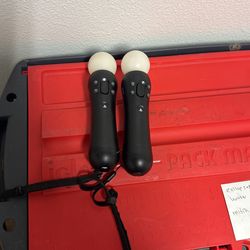 Two PlayStation Move Controllers