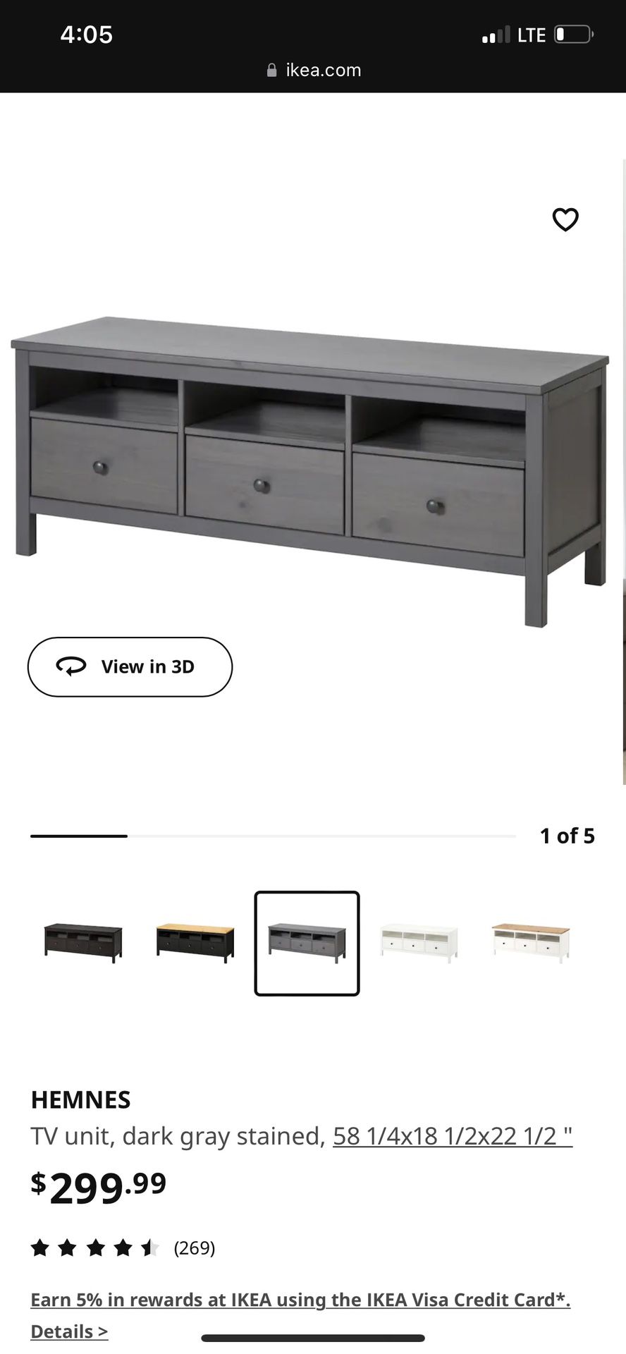 IKEA Hemnes TV Unit-Media Center-Dresser 