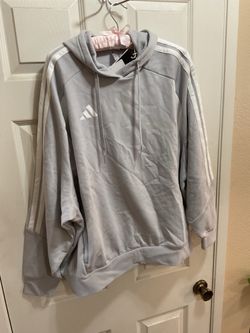 Adidas Three-Stripe Pullover Hoodie Gray Men’s Large