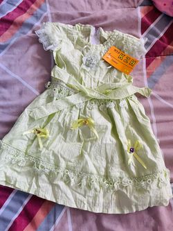 Infant Girls Dress Green L/4T