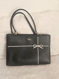 Kate Spade Black Leather Tote Bag