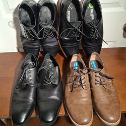 4 pairs men's size 9-9 1/2 dress shoes $60 FIRM for ALL 4!