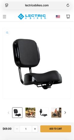 Bike Seat with Adjustable Back - Lectric Brand