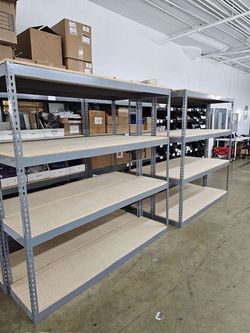 Industrial Shelving 4 Tier 72 in W x 18 in D Boltless Warehouse Shelves Garage Storage Racks Stronger Than Homedepot And Lowes Delivery Available