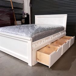 New Full Bed With Drawers And Mattress