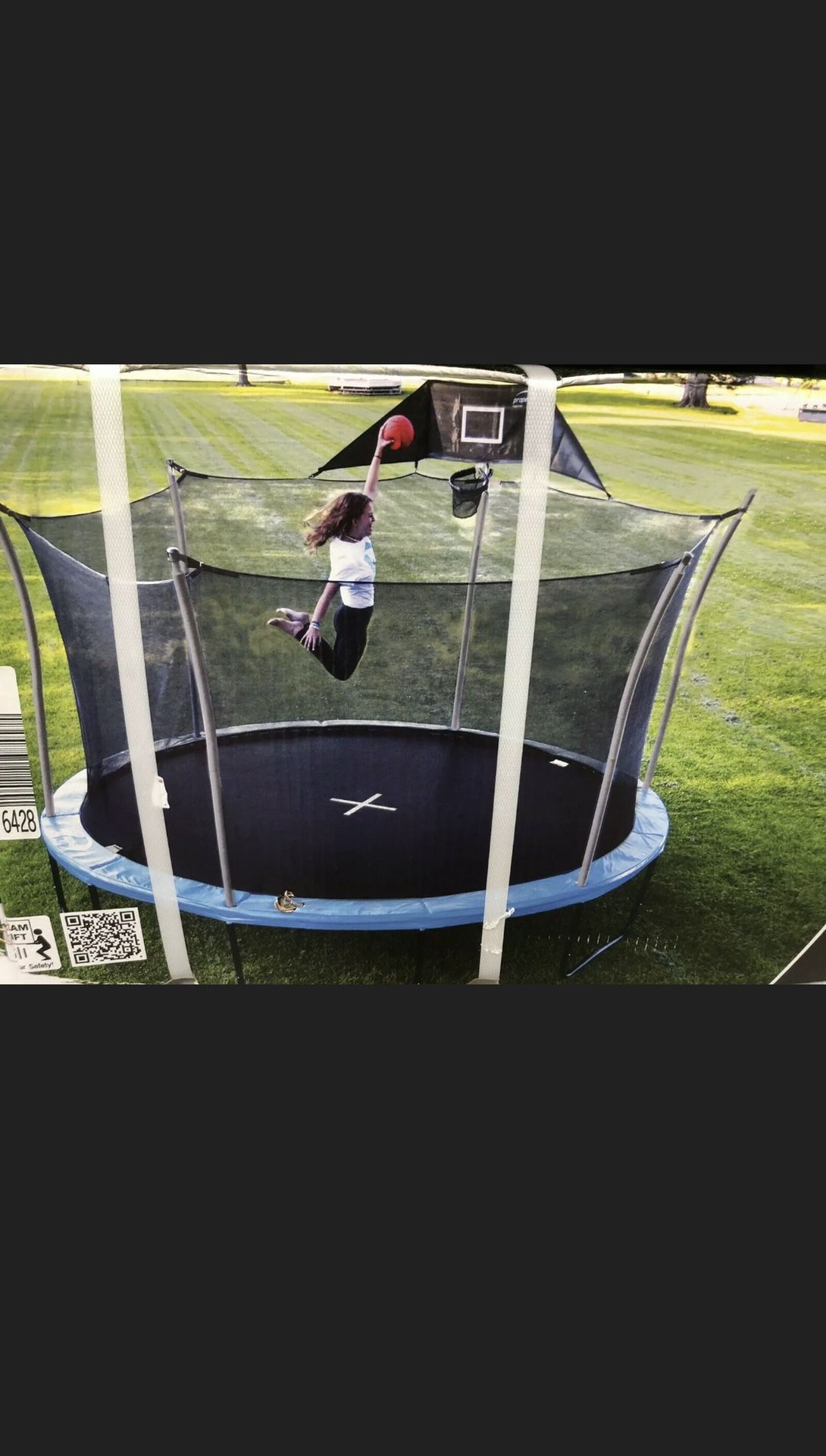 Brand new in box “14 ft” propel heavy duty pro trampoline with basketball hoop