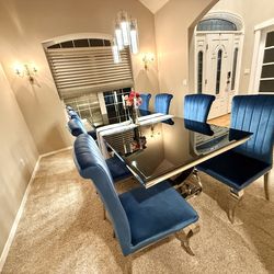 Elegant Black Glass Dining Set|$1,200 or OBO