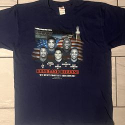 New England Patriots Shirt Mens XL Homeland Defense Law Bruschi Adult
