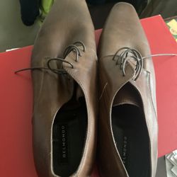 Belmondo Mens Leather Brown Dress Oxford Shoes 