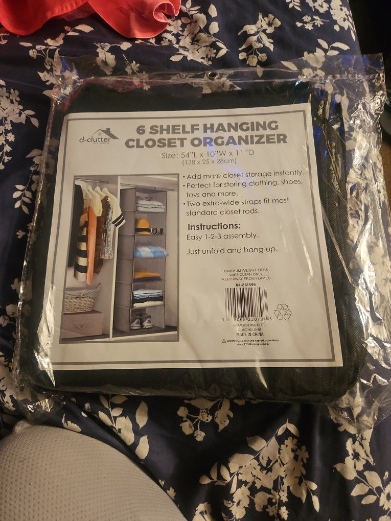 6 Shelf Hanging Closet Organizer