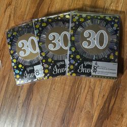 30th Birthday Party Invitations 