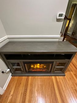 TV Unit with Electronic Fireplace