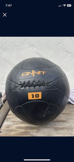 Onnit Leather 10lb Medicine Ball