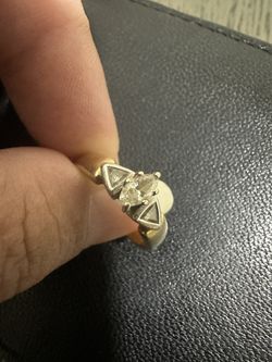Anillo De Oro diamanté platino 18 K