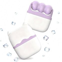 new 2026 New Ice Roller for Face Women,2 in 1 Face Eyes Roller,Facial Skin Care Tools,Gifts for Women Mom Wife(Purple)   Color: Purple  【Ice Roller fo