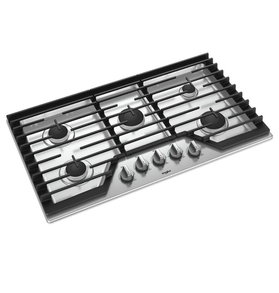 New In Box Whirlpool Stainless Steel 36” Gas Cooktop Drop In