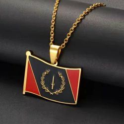 Black American Heritage  Flag Necklace 