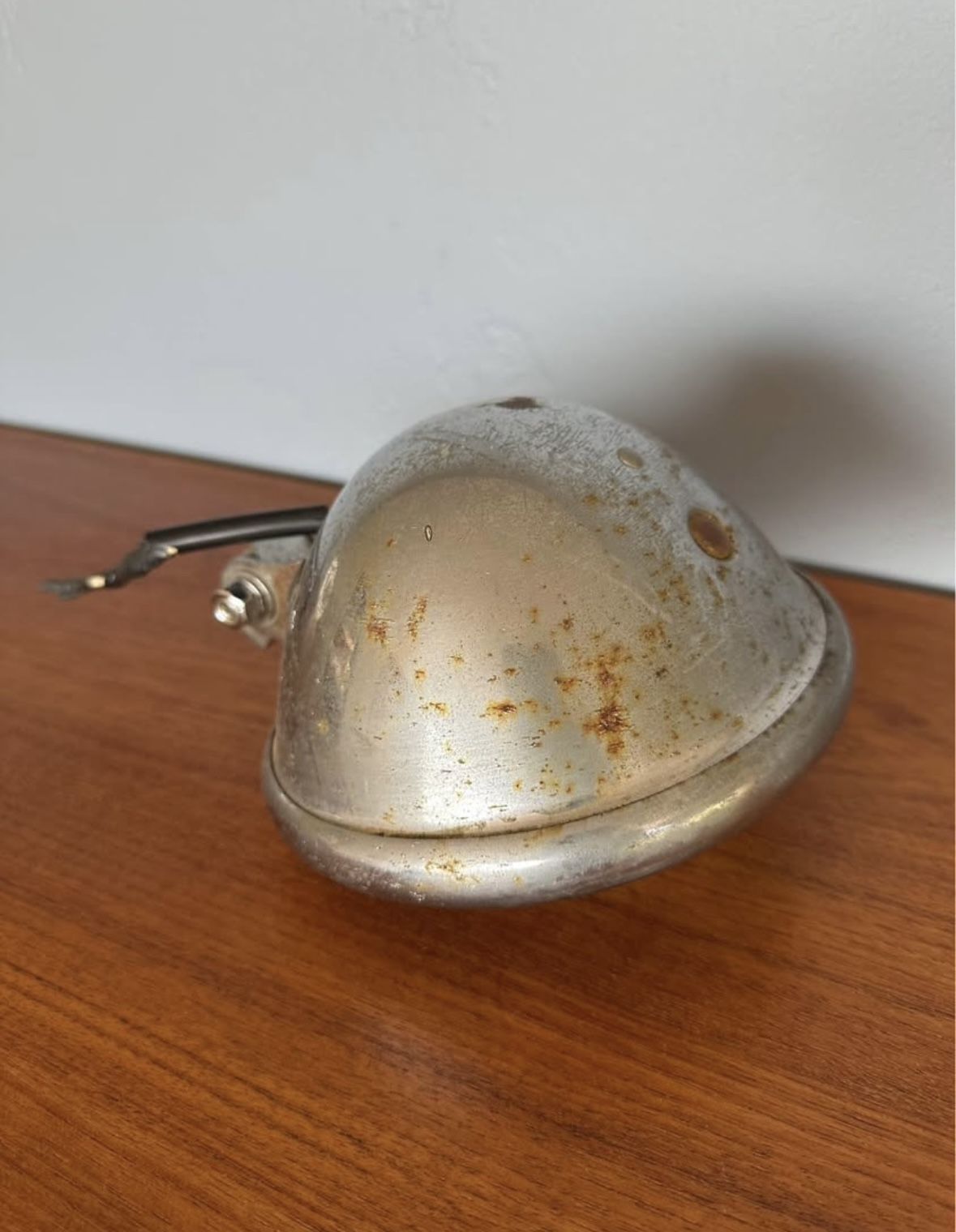 Vintage chopper motorcycle Bates style headlight.