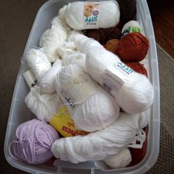 Tub Of Yarn Misc. Colors & Sizes
