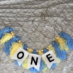 First Birthday Highchair, Banner