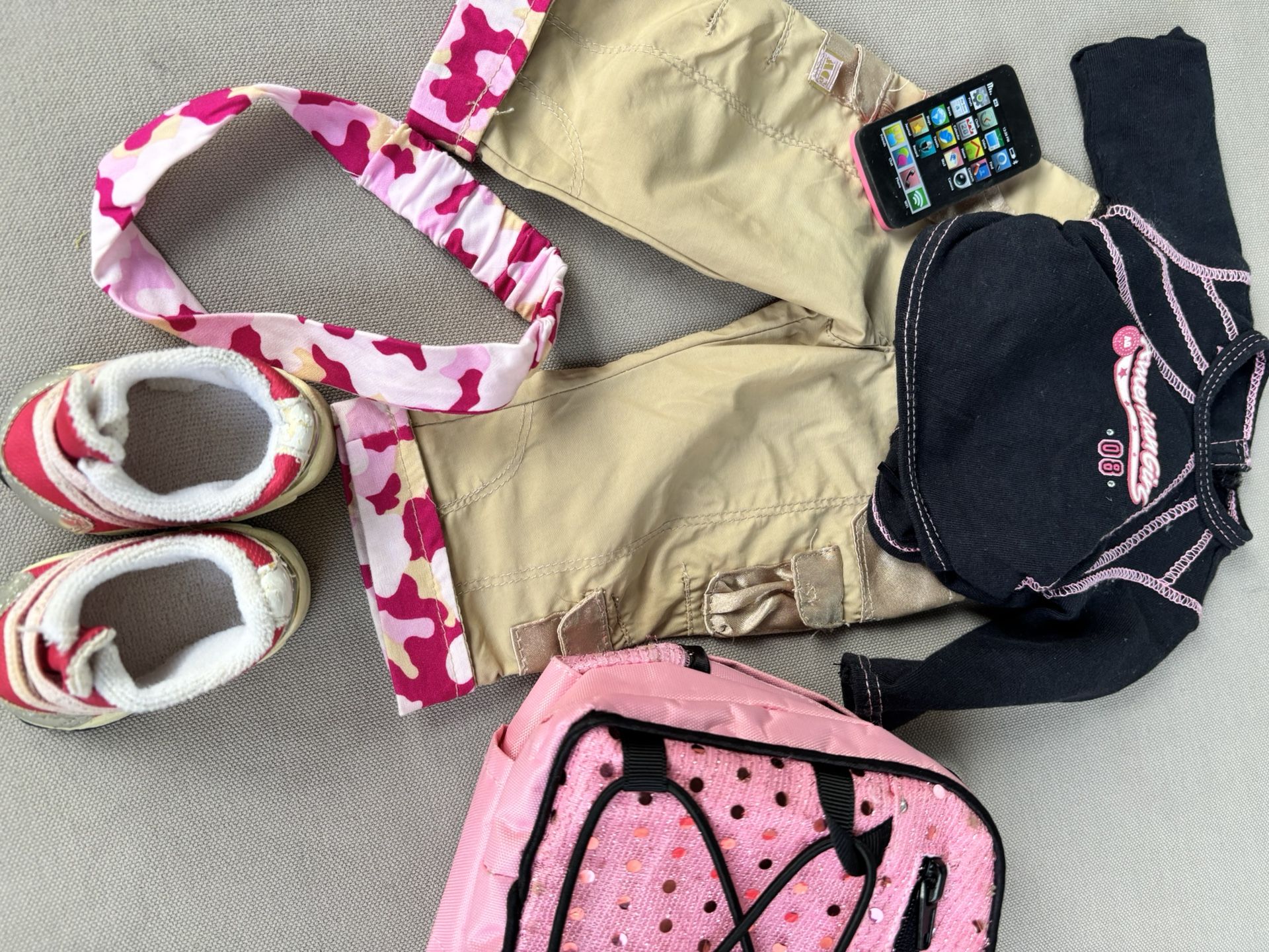 American Girl Sparkly Sport Camo Trim Cargo outfit **$5 Off For Pickup**