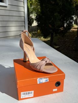 Pink and tan high heels size 6 