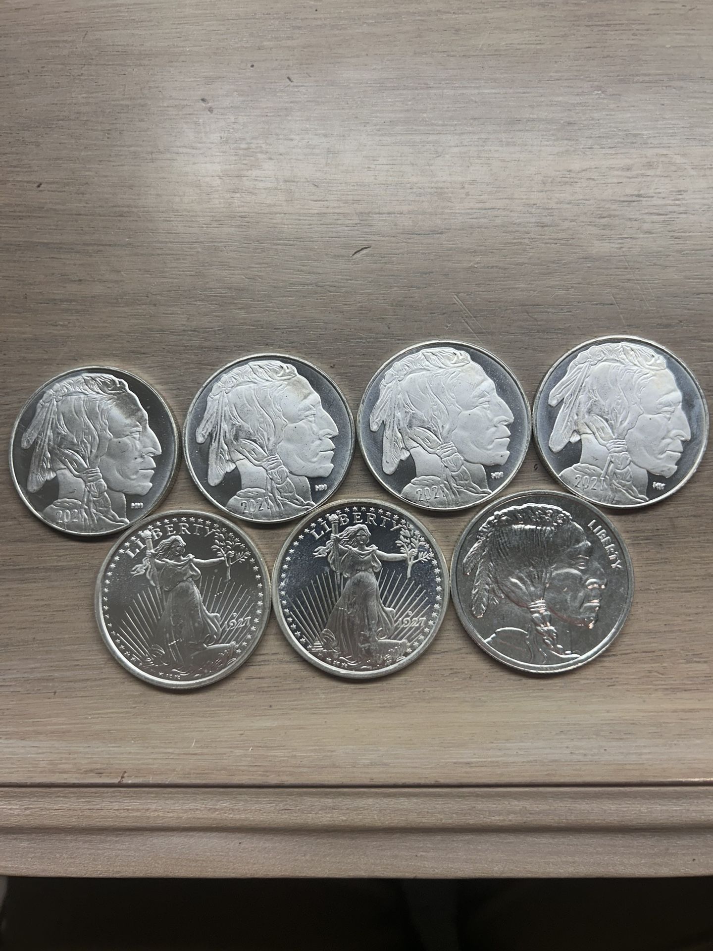 Slver Rounds (7) 1oz Silver Rounds .999 Fine for Sale in Arlington, TX - OfferUp