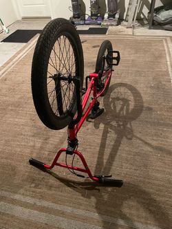 Red BMX Bike with Black Tires