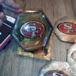 49Ers Coasters And Ash Tray Brand New