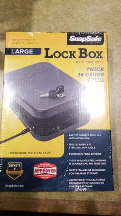 Snap safe lockbox