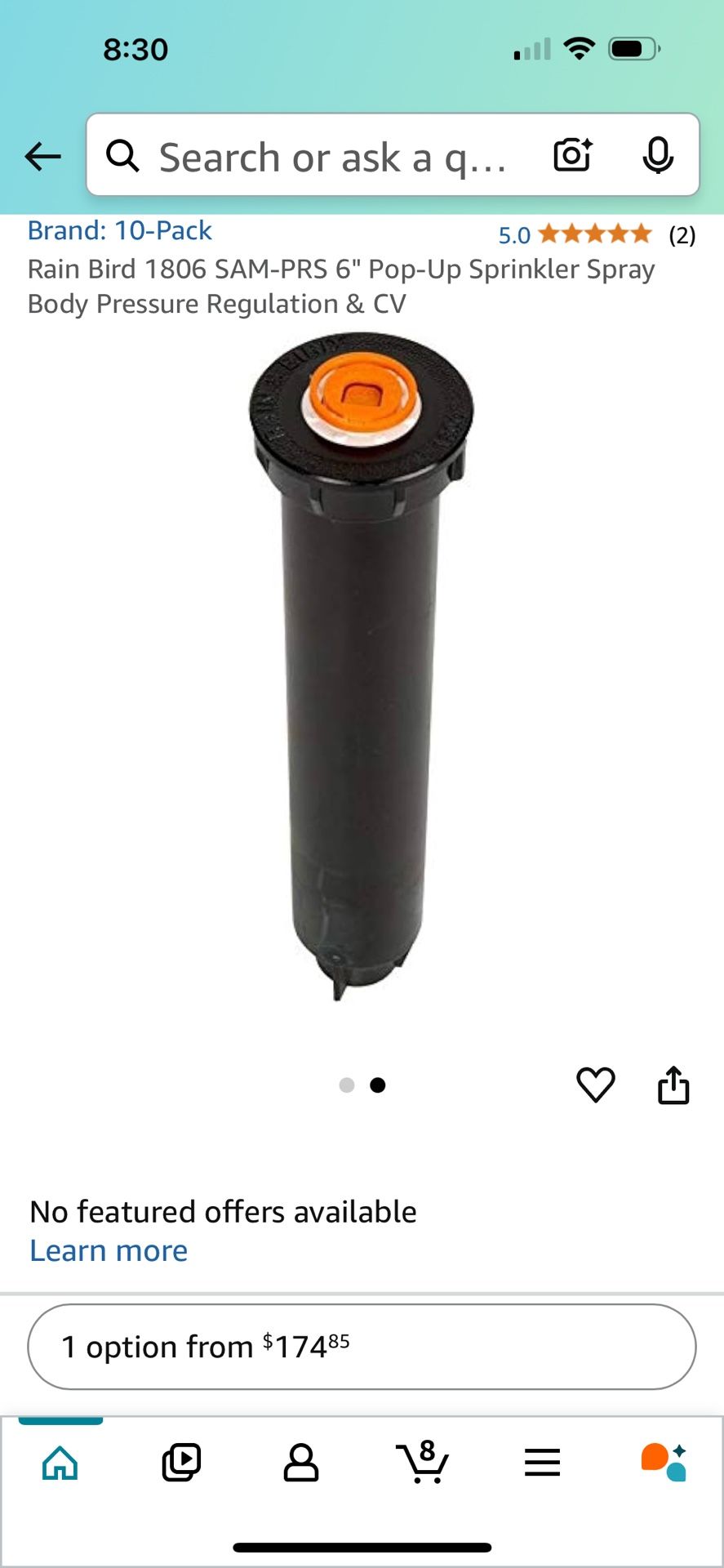 1806 SAM-PRS 6" Pop-Up Sprinkler Spray Body Pressure Regulation & CV C (2)