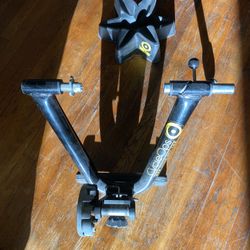 Black Cycle Opps Bicycle Trainer With Black Tire Support Base