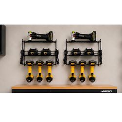 Garage Wall Tool Rack for Cordless Drills and Charger