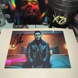 The Weeknd Hand Signed Starboy Photo NYC 2017