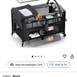 Obee Odee 4 in 1 Baby Bassinet, Pack and Play, Bedside Crib Sleeper, Diaper (SR) MSRP: $219.99 - New - 47.6 x 25.6 x 29.5 inches