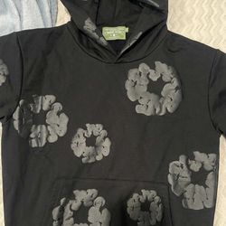 Demin tear hoodie Size S