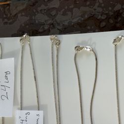 925 Sterling Silver Chain, Let Me Know Which One Do You Like By Number,24"And 22" Long