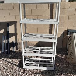5 Tier Plastic Utility Shelving Unit 36x18x74