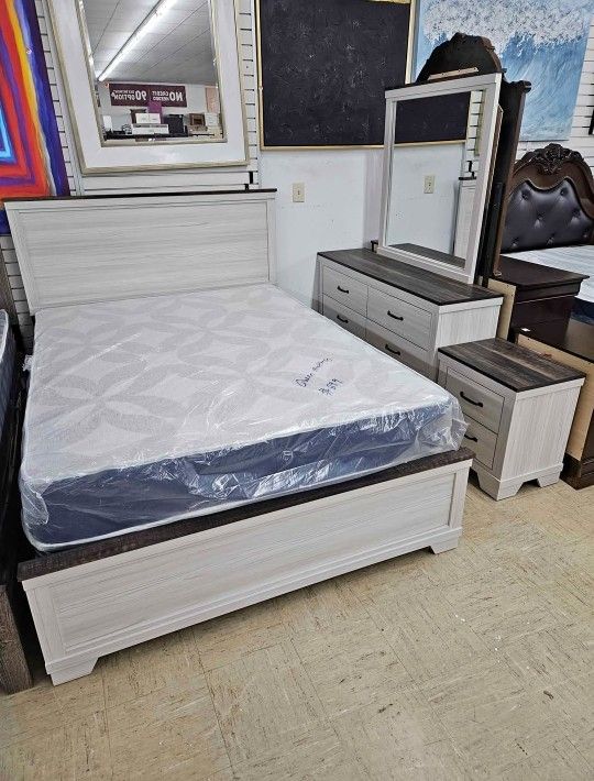 New 4PC QUEEN BEDROOM SET $645!! KING $699!!