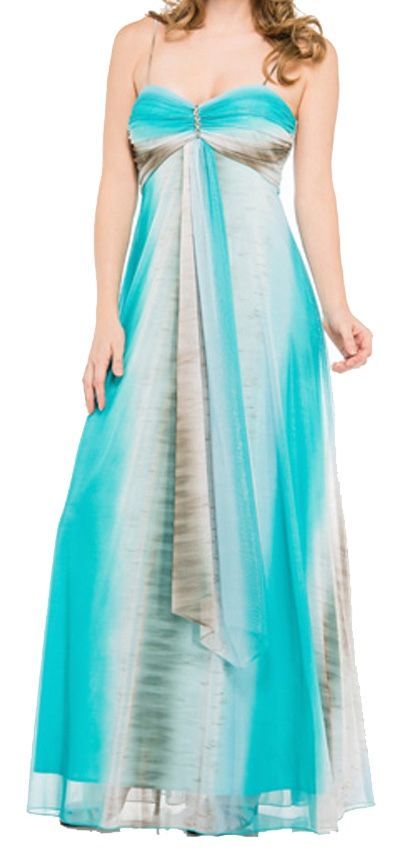 Teal Ombré Maxi Dress