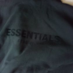 Large Triple Black Essentials Hoodie 