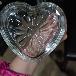 Glass Shaped Heart Dish