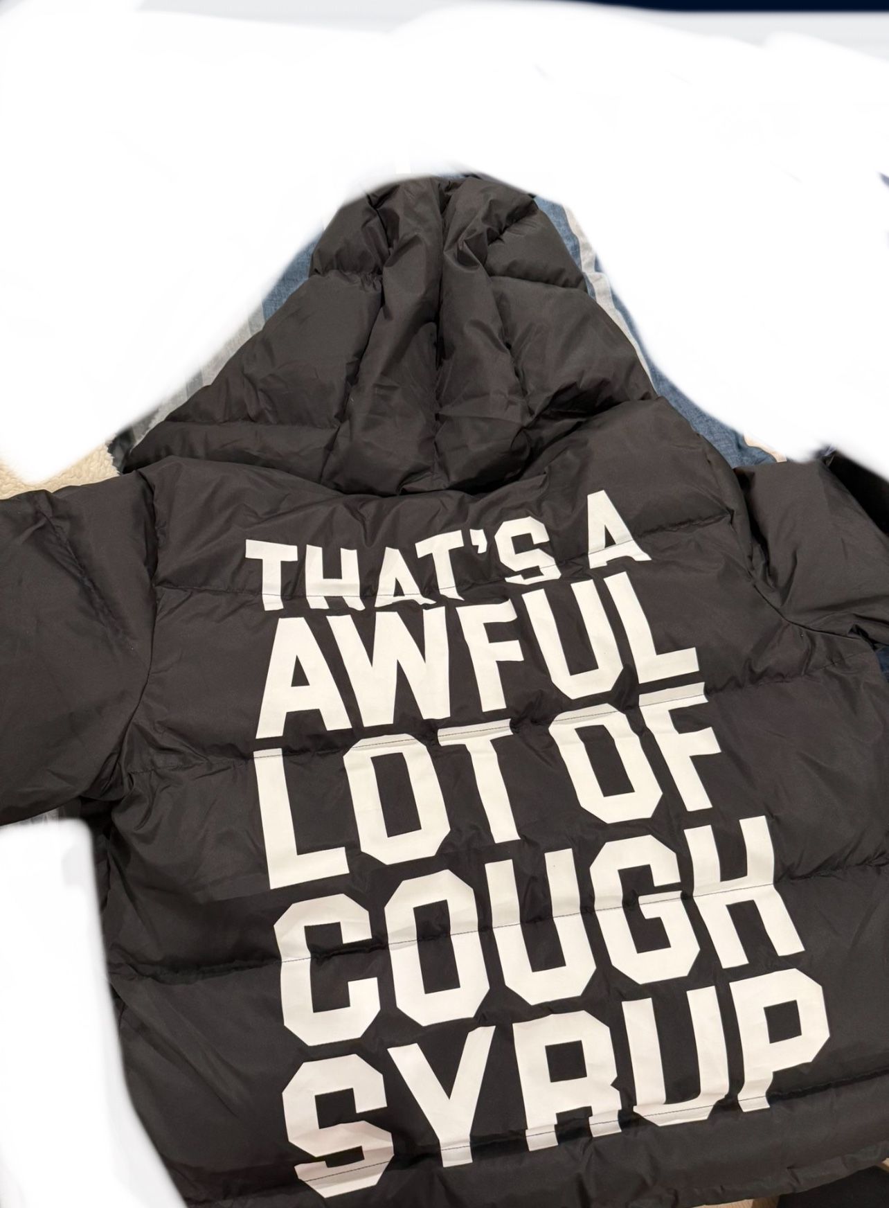 Awful Lot Of Cough Syrup Puffer Suit