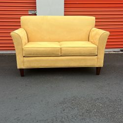 Banana yellow loveseat 