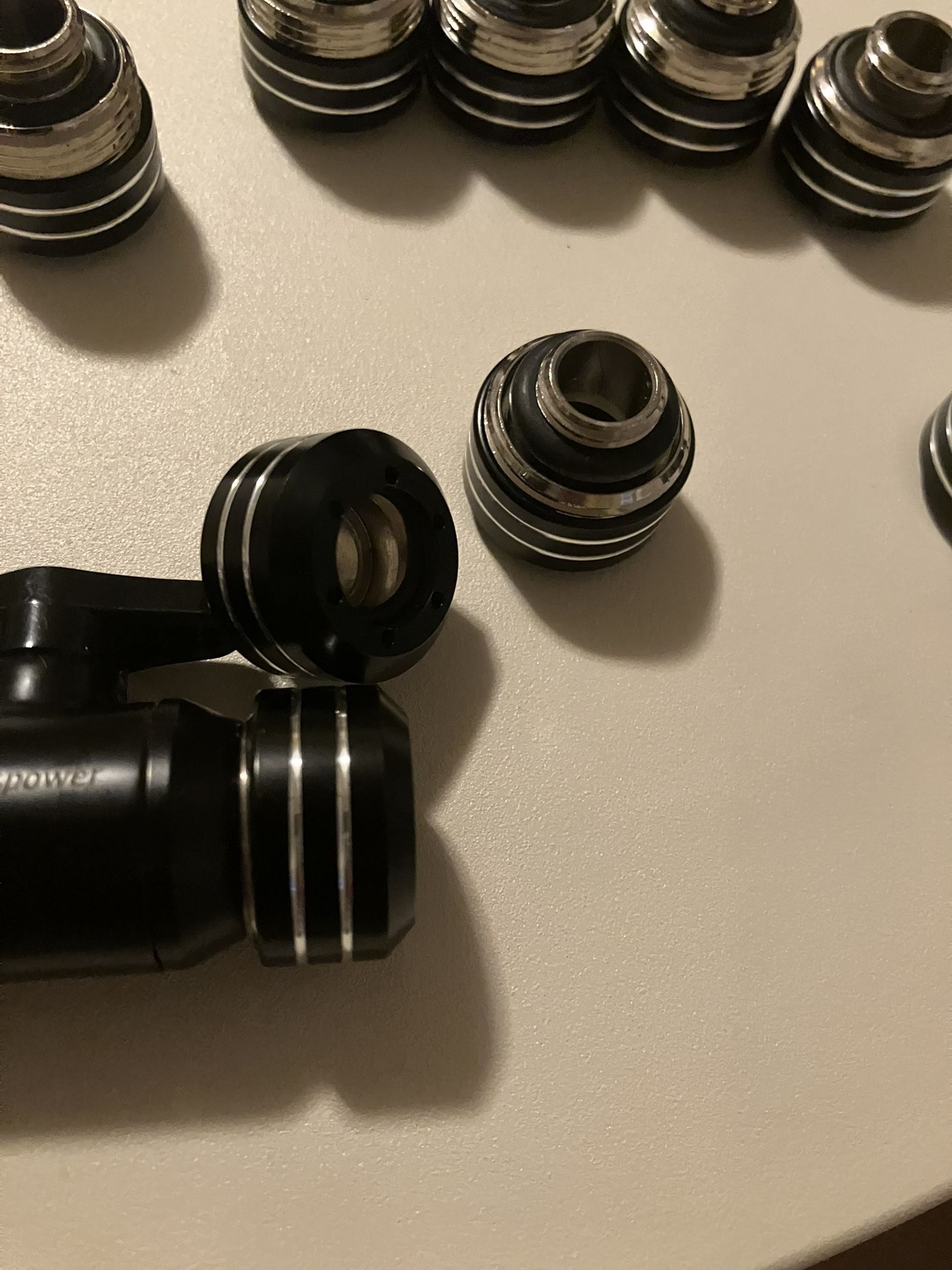 2Pcs Bitspower G1/4" Mini Valve Parts, Matte Black Plastic
