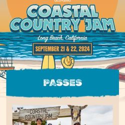 Coastal country Jamm 2 Days Passes For 2 People 