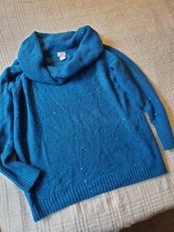 Women's Chico's Cowl Neck Sweater Size M